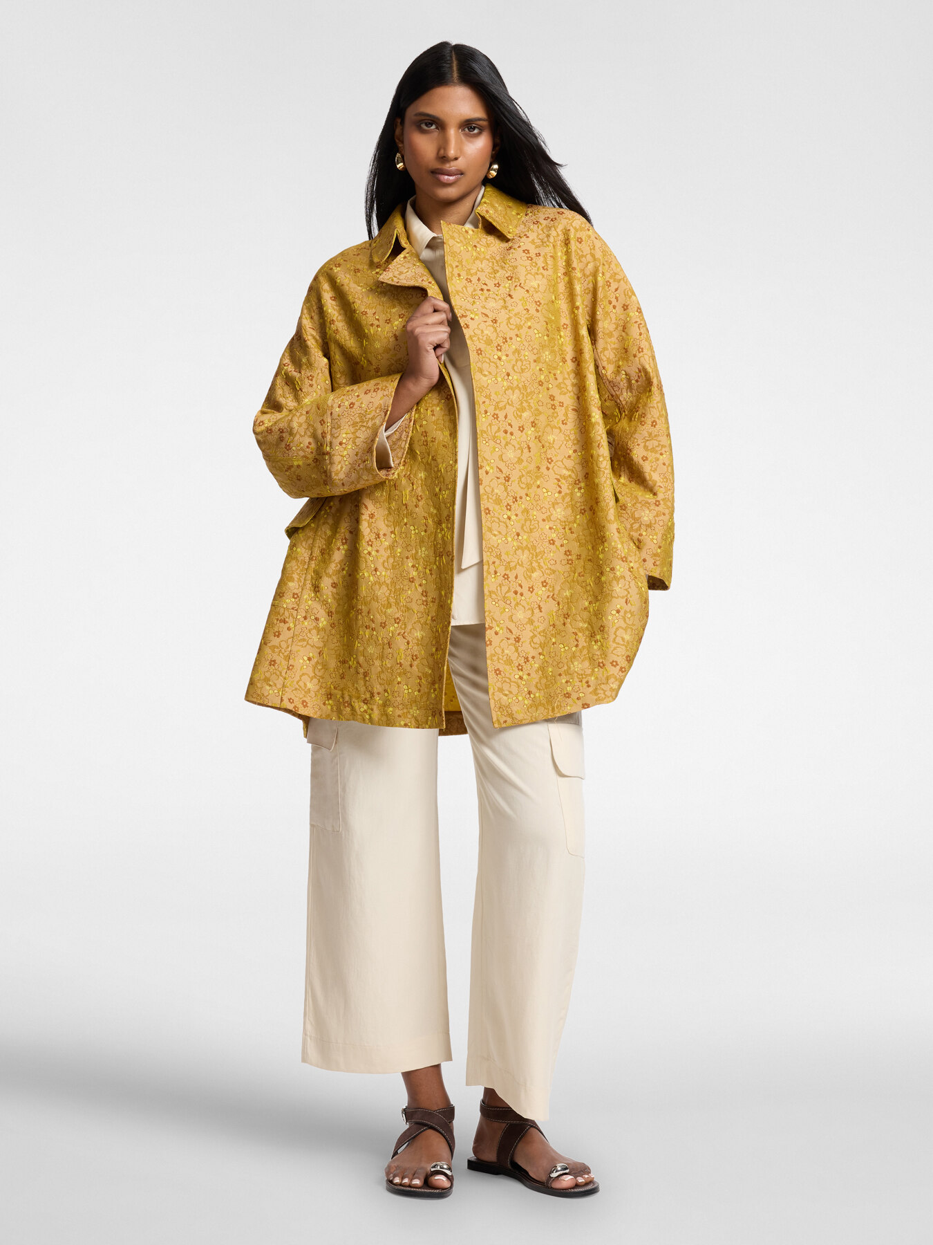 Abrigo ligero jacquard image number 2