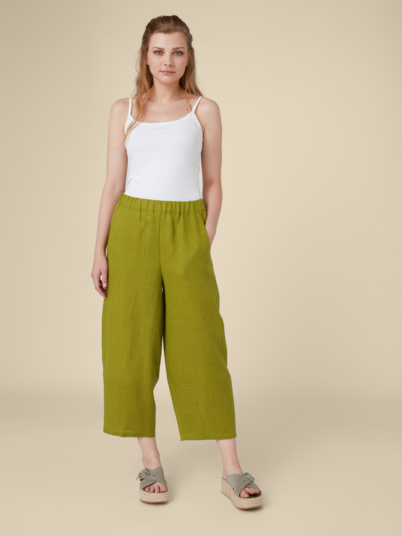 Pure linen slouchy trousers image number 3