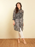 Long printed viscose shirt image number 0