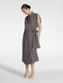 Robe chemise en m&eacute;lange modal ray&eacute; image number 2