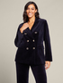 Zweireihige Jacke aus Samt image number 0