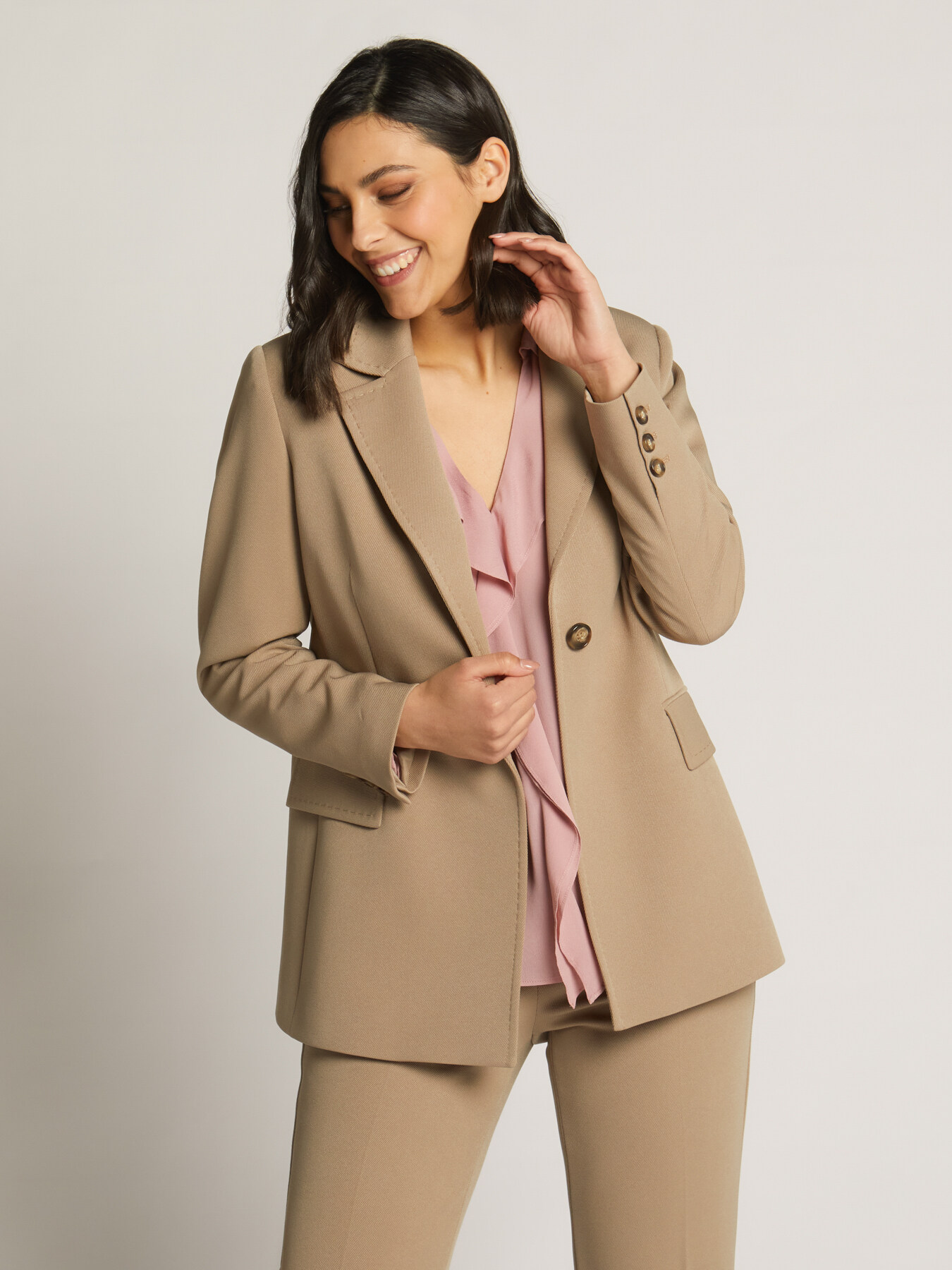 Blazer jacket in stretch fabric image number 0