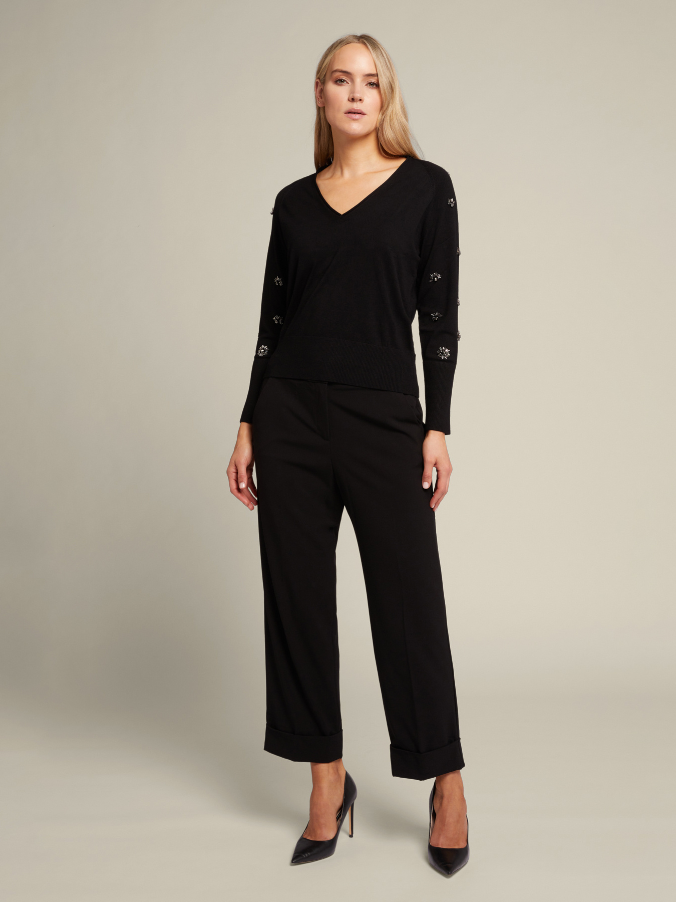 Maglia con ricamo sulle maniche image number 0