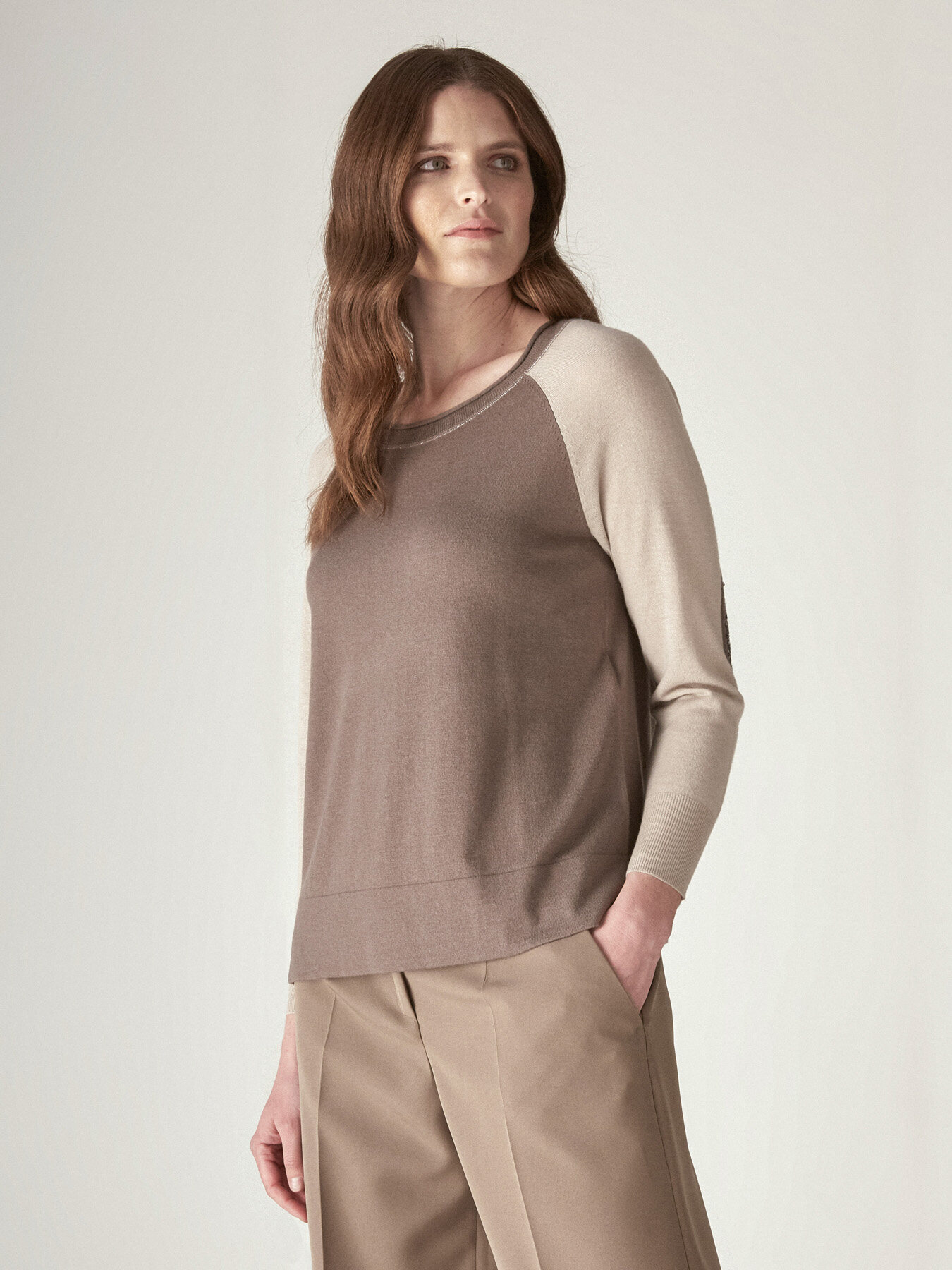 TWO-TONE SWEATER image number 0