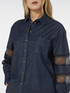 Camicia in chambray con inserti in pizzo image number 4