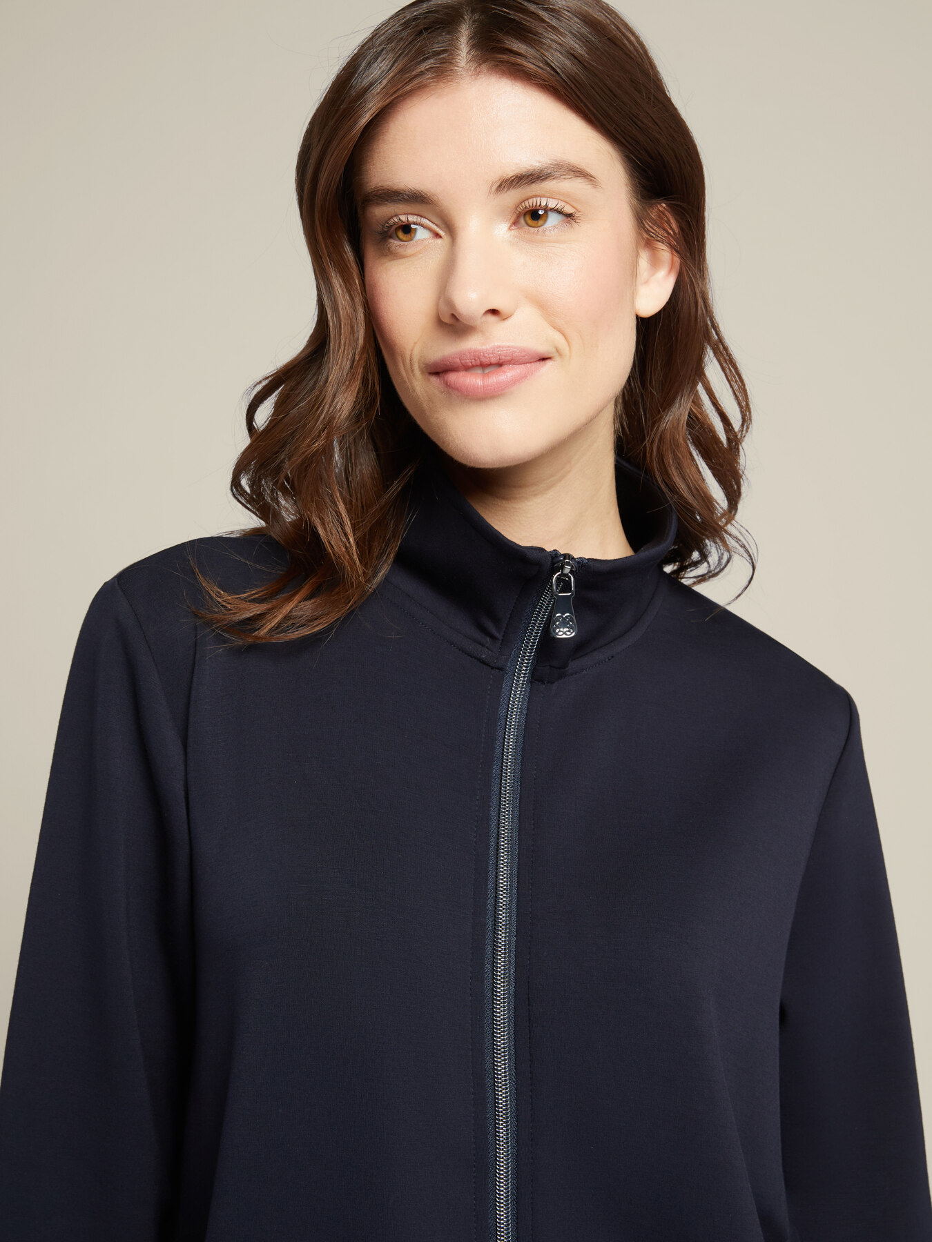 Felpa lunga con zip image number 2