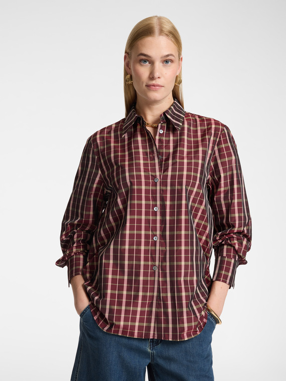 Check taffeta shirt