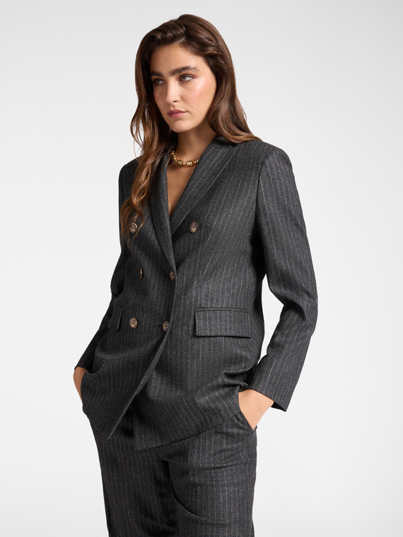 Blazer en flanelle à rayures