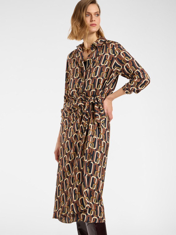 Wrap dress stampato