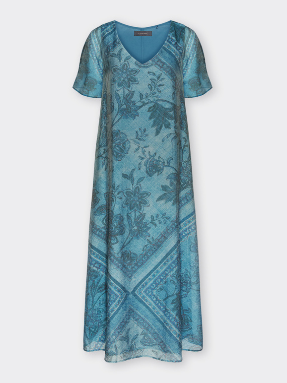 Printed lyocell dress