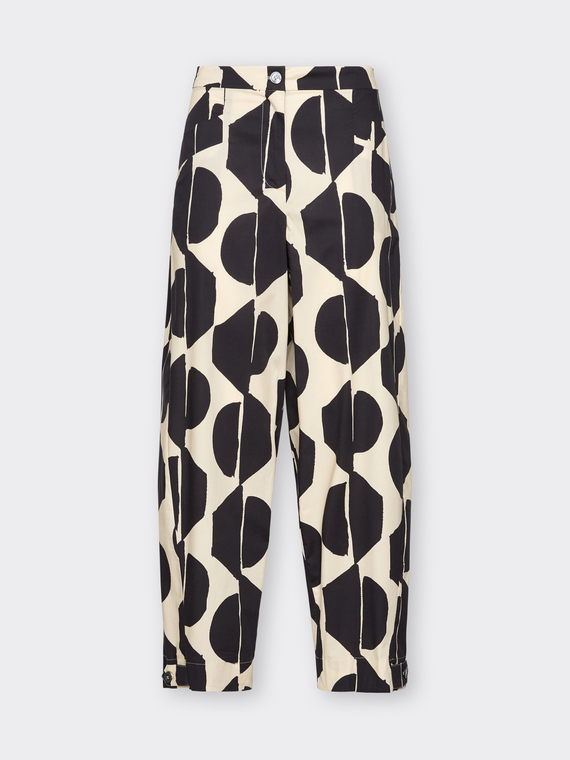 Printed barrel pants