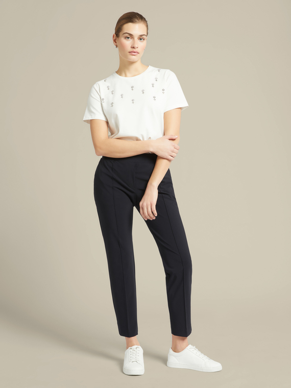 Cropped black trousers