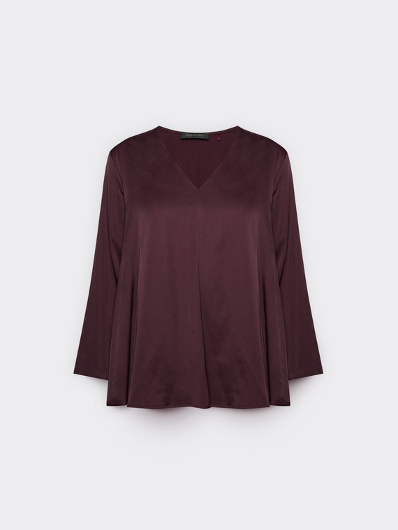 Blusa em cetim de viscose stretch