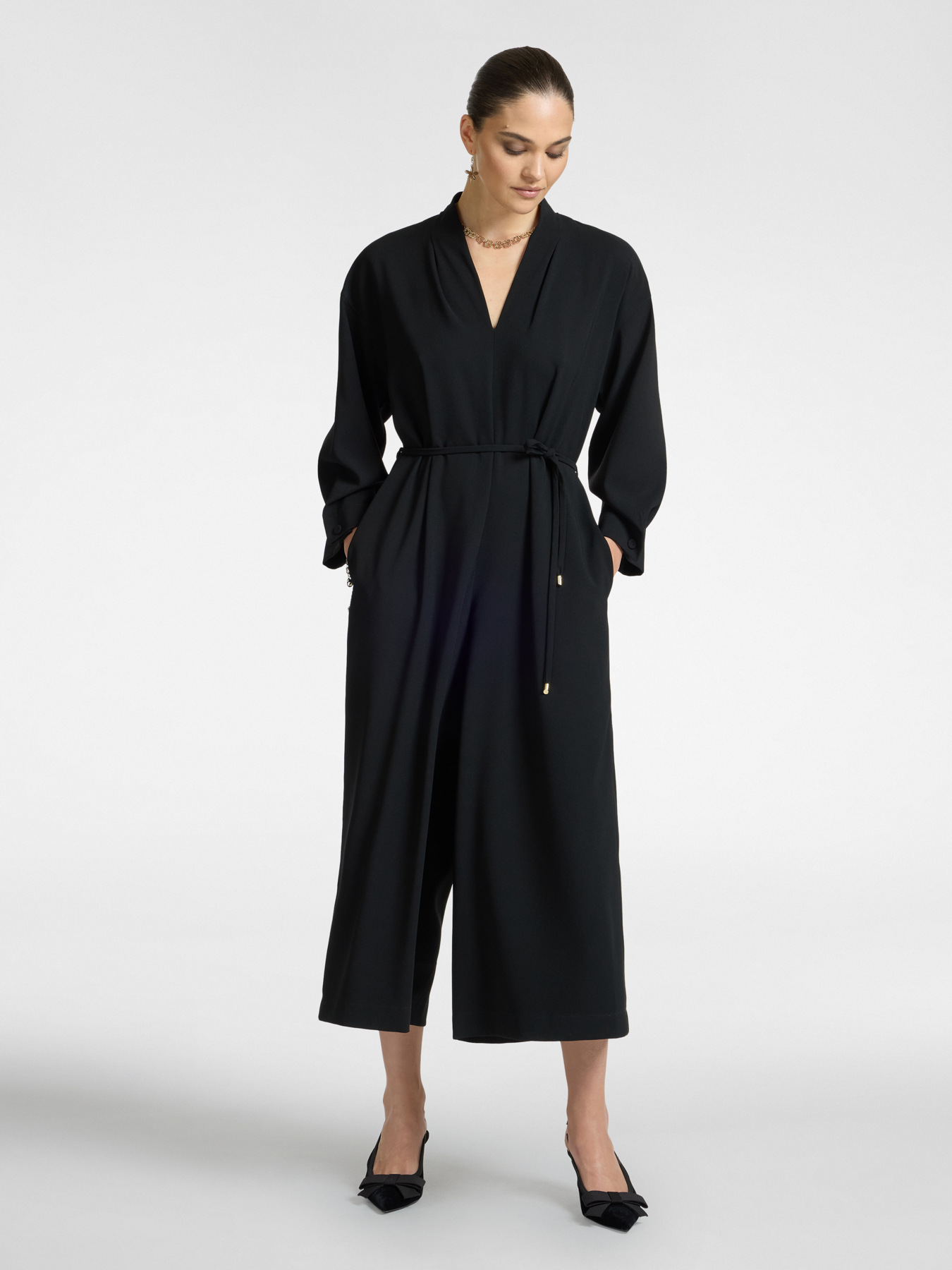 Combinaison en jersey avec ceinture image number 3