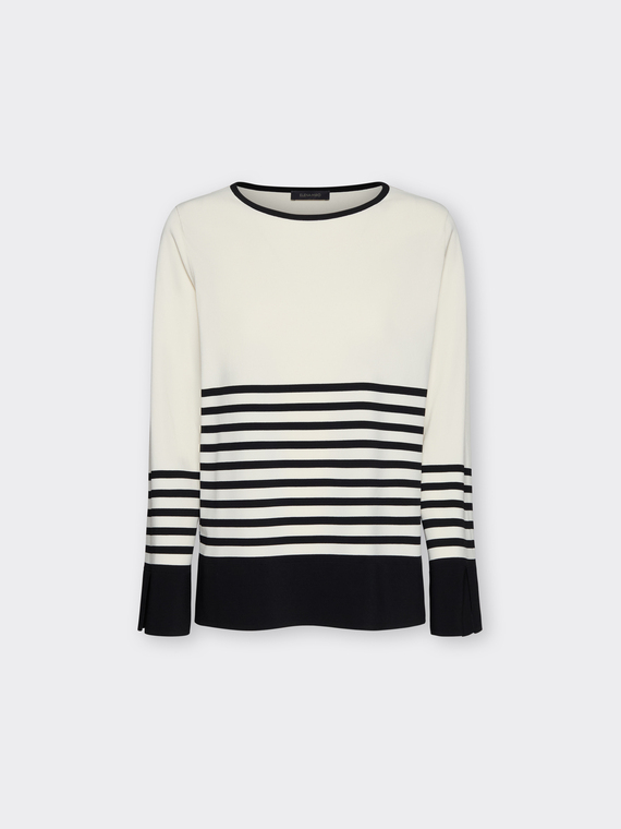 Striped crew neck sweater