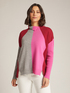 Pull color block en laine et cachemire image number 0