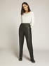 FAUX SUEDE STRETCH PANT TROUSERS image number 2