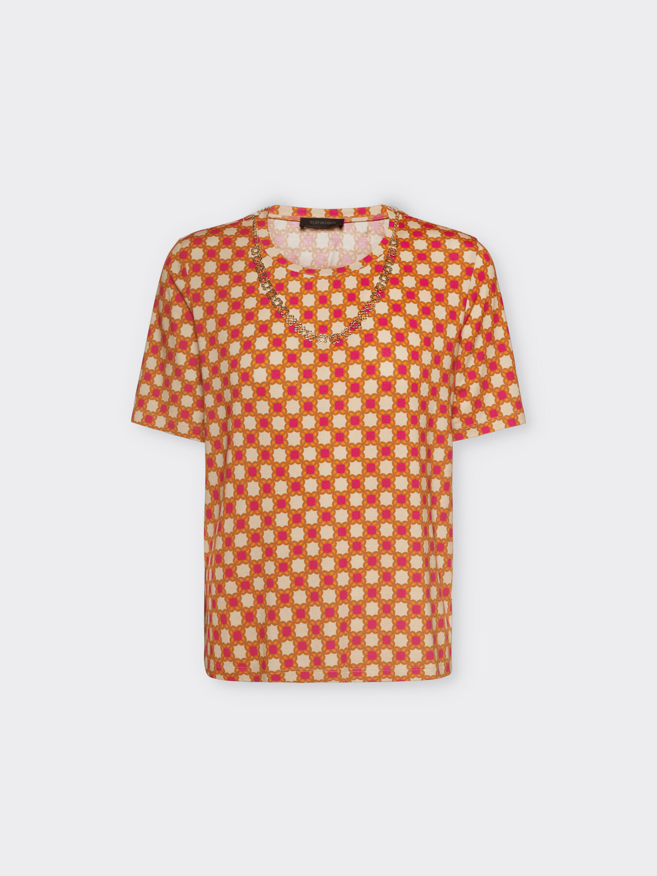 Printed T-shirt with necklace image number 4