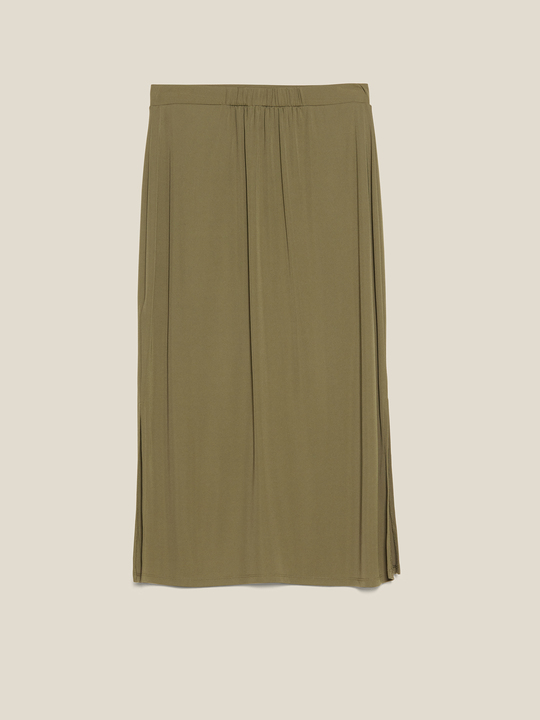 Elenamiro: Gonna lunga in jersey Verde_1