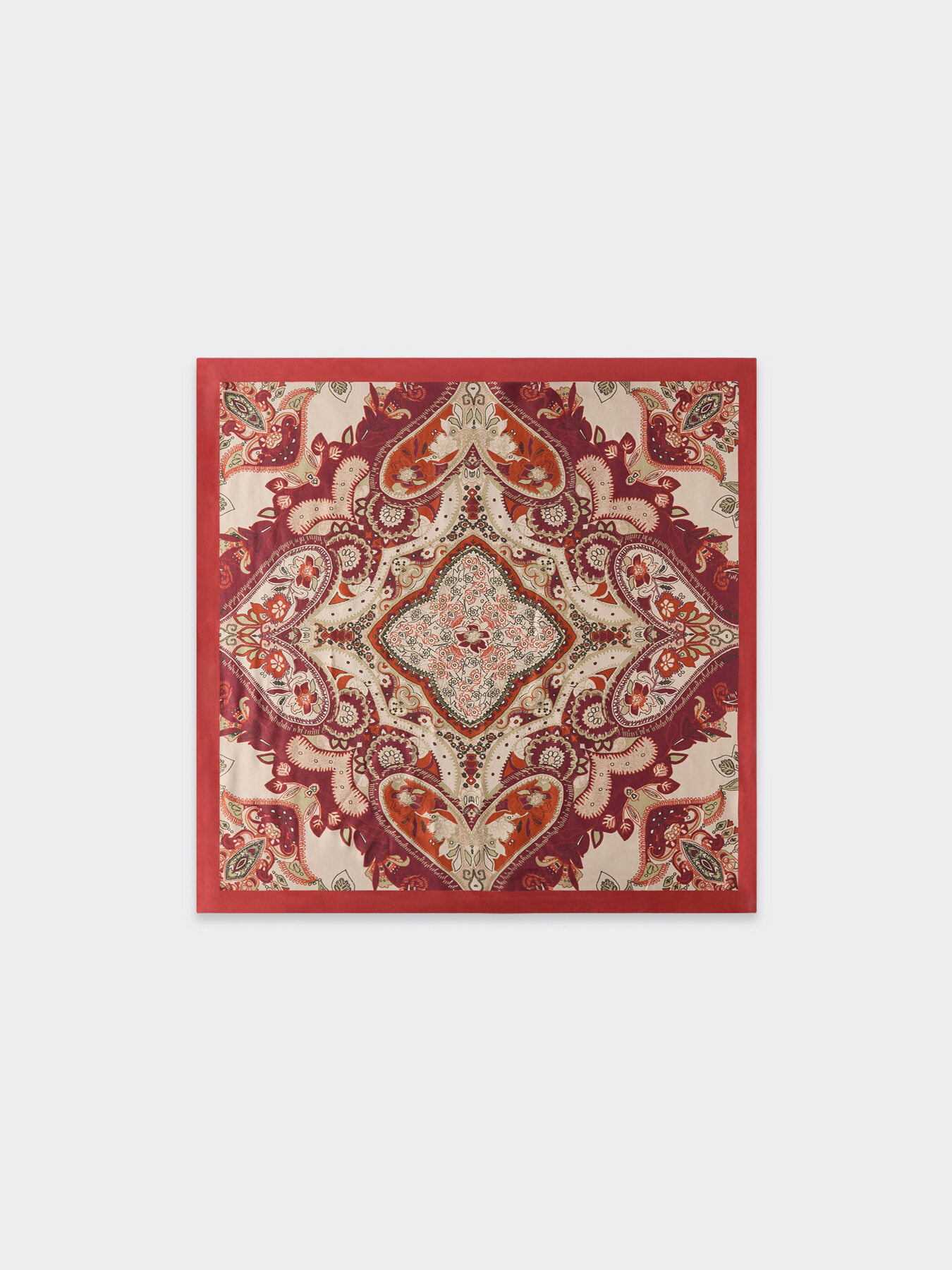 Bedrucktes Foulard mit Kontrastkante image number 0