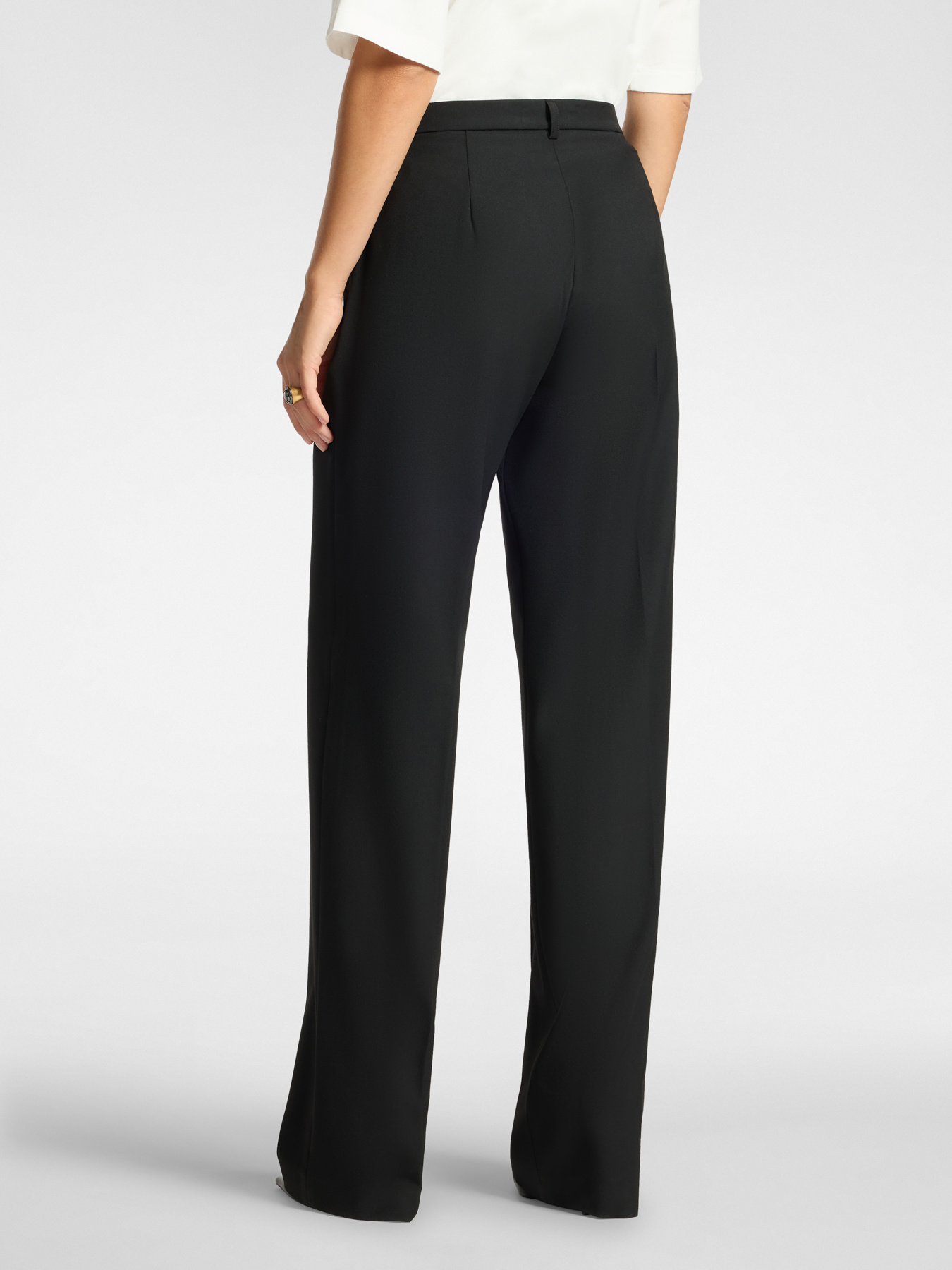 Weite Hose aus Wollmischung image number 1