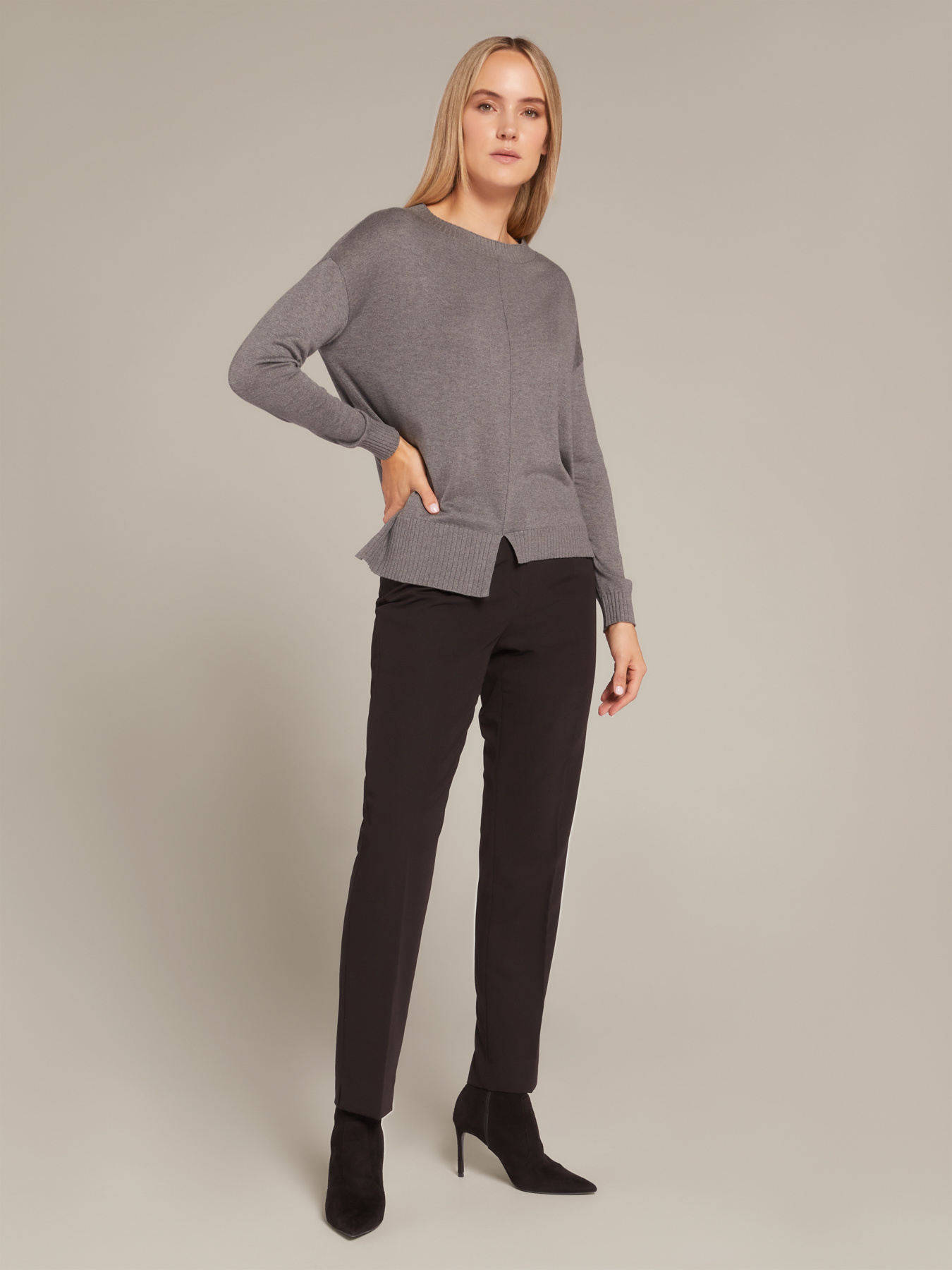 Pull en soie, coton et cachemire image number 2