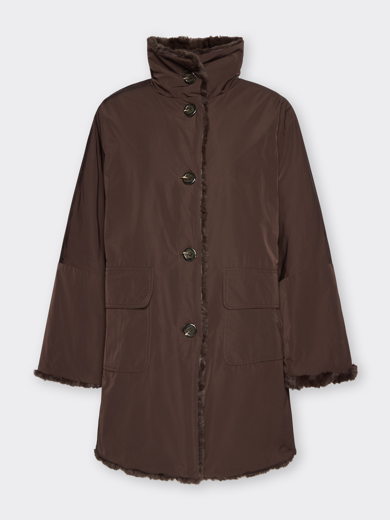 Blouson r&eacute;versible en nylon &eacute;co-shearling image number 5