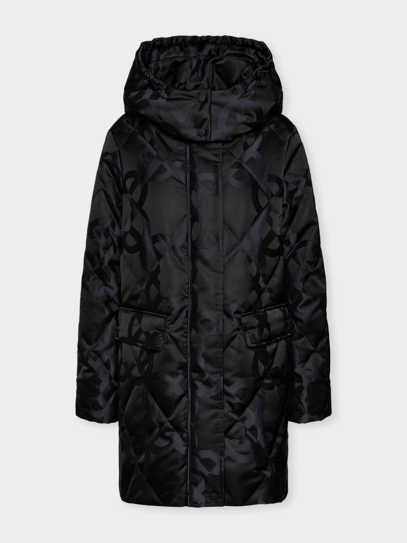 Monogram down jacket with hood