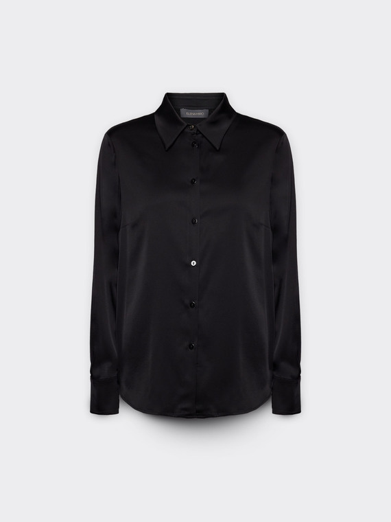 Stretch satin shirt