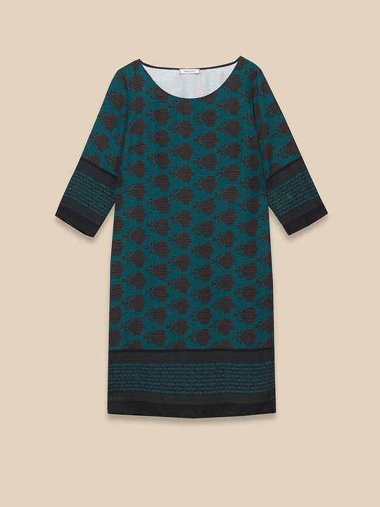 Elenamiro: Abito fantasia con bordi Verde_1