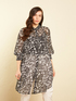 Long printed viscose shirt image number 2