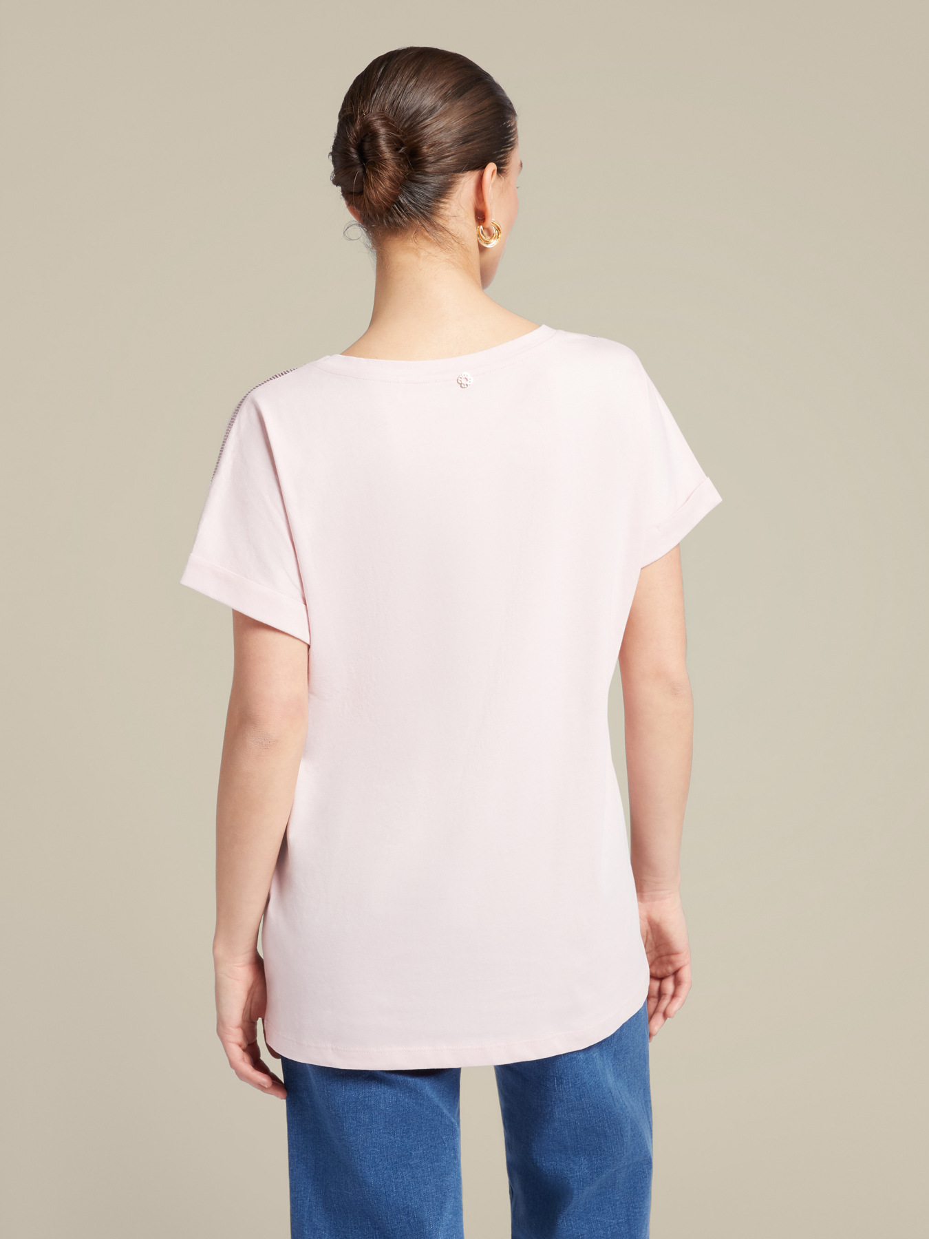 Camiseta de algod&oacute;n con aplicaciones image number 1