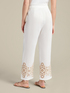 Pantalones de lino con bordado image number 1