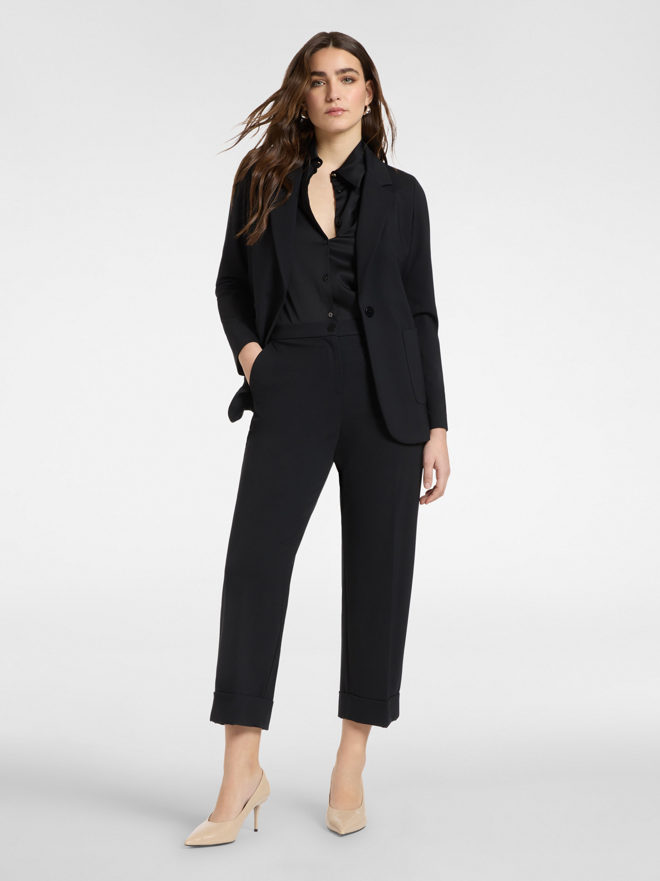 Stretch satin shirt image number 3