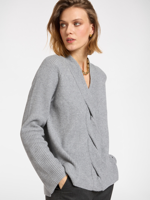 Pullover mit Maxi-Zopf