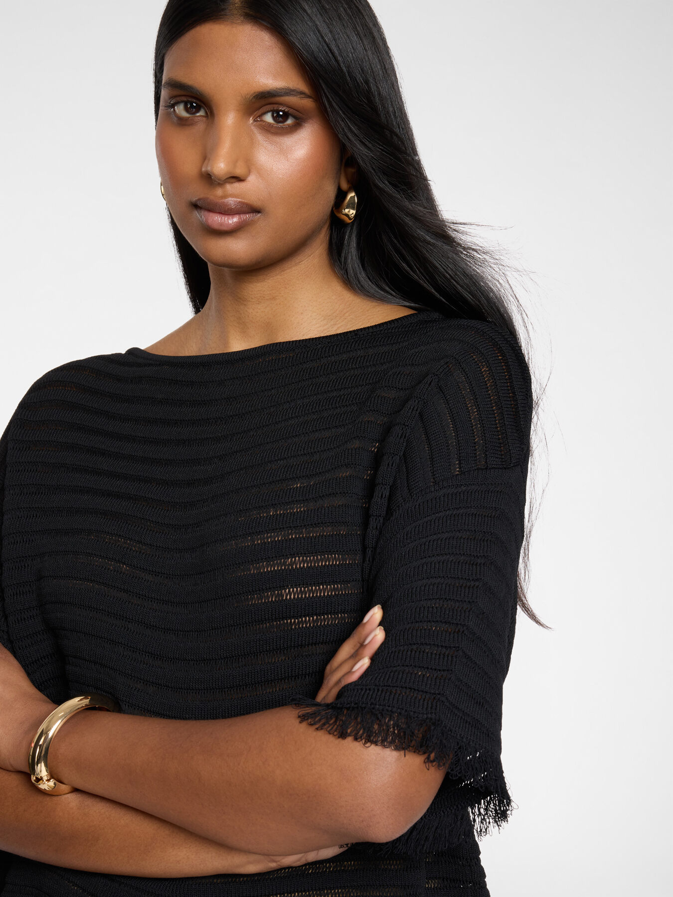 Jersey calado a rayas image number 3