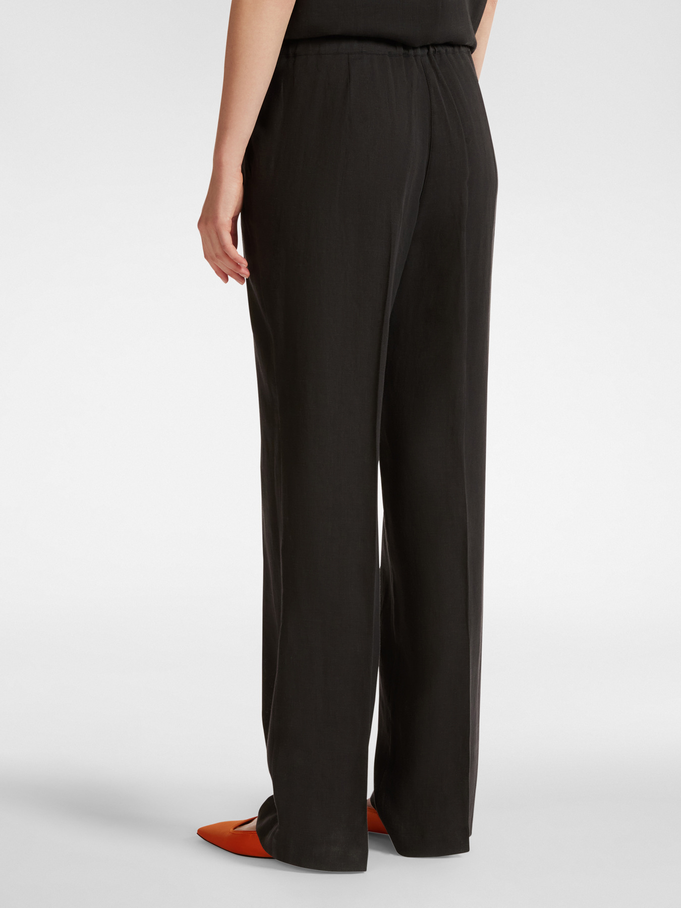 Pantalon &agrave; coupe d&eacute;contract&eacute;e en lin image number 1