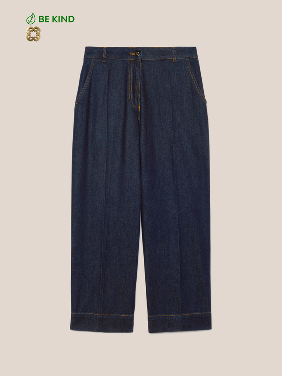 Cropped jeans in sustainable cotton
