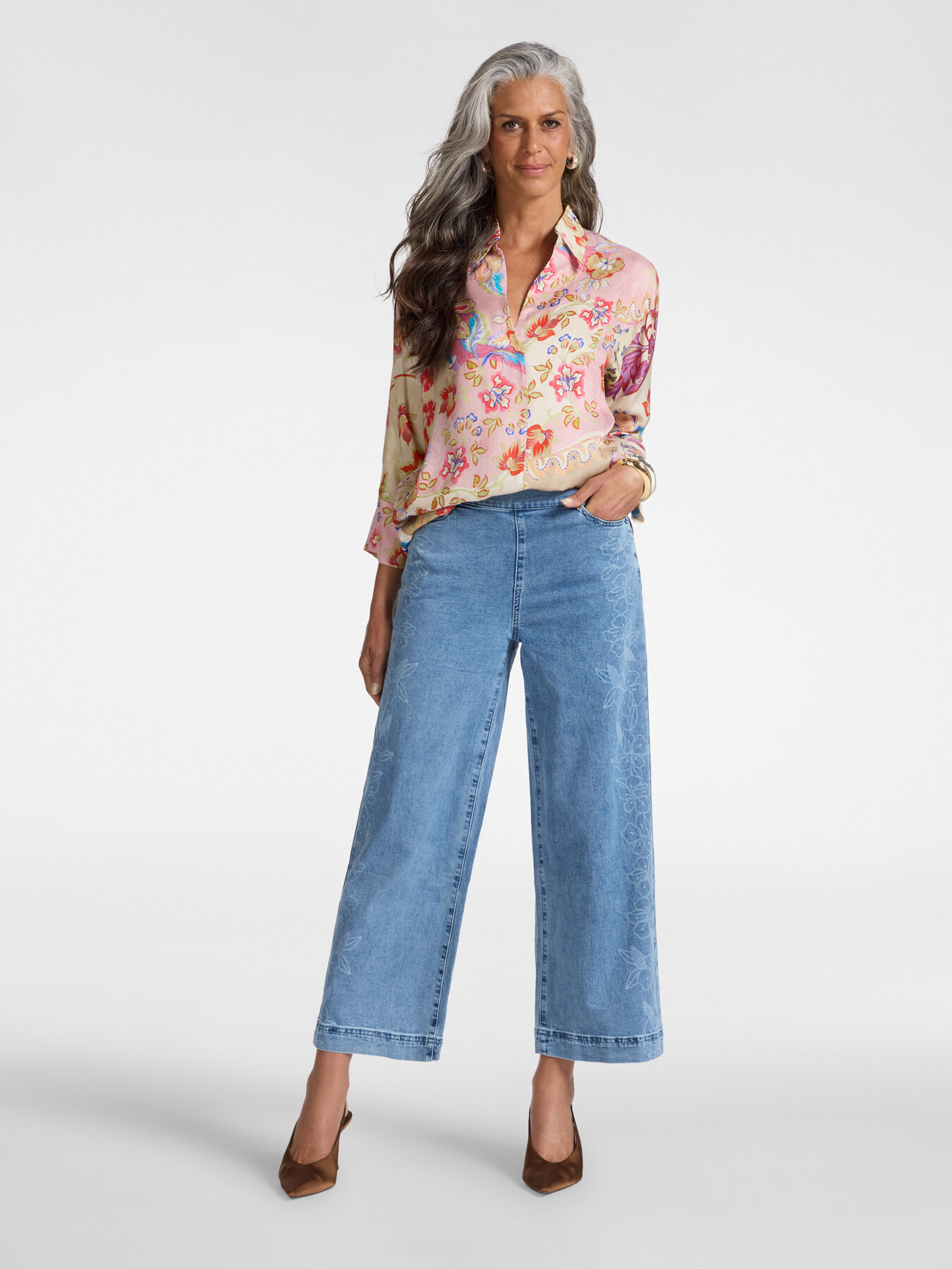 Hemd aus bedruckter Viskose image number 2