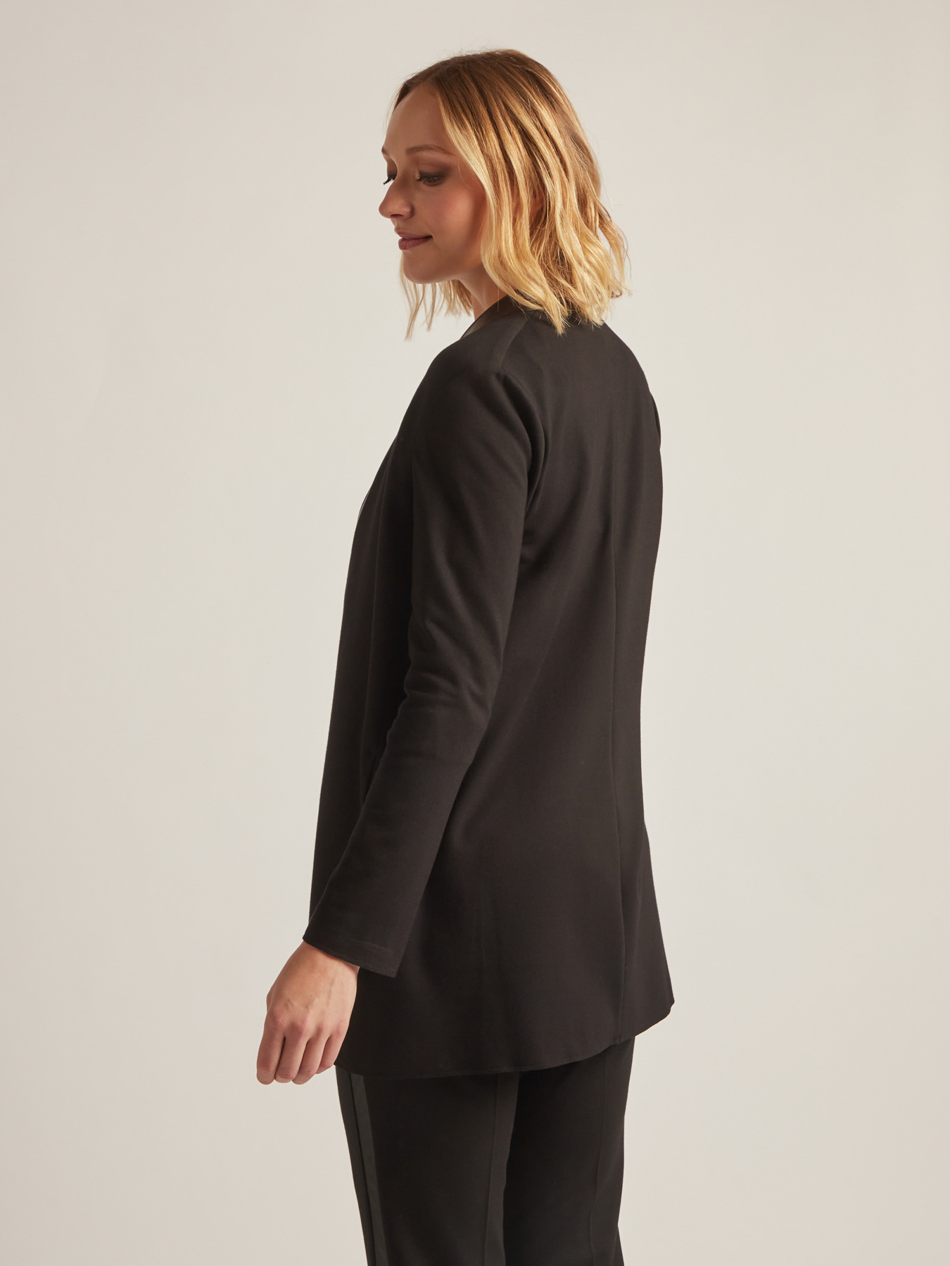 Flowy Milano-stitch jacket image number 1
