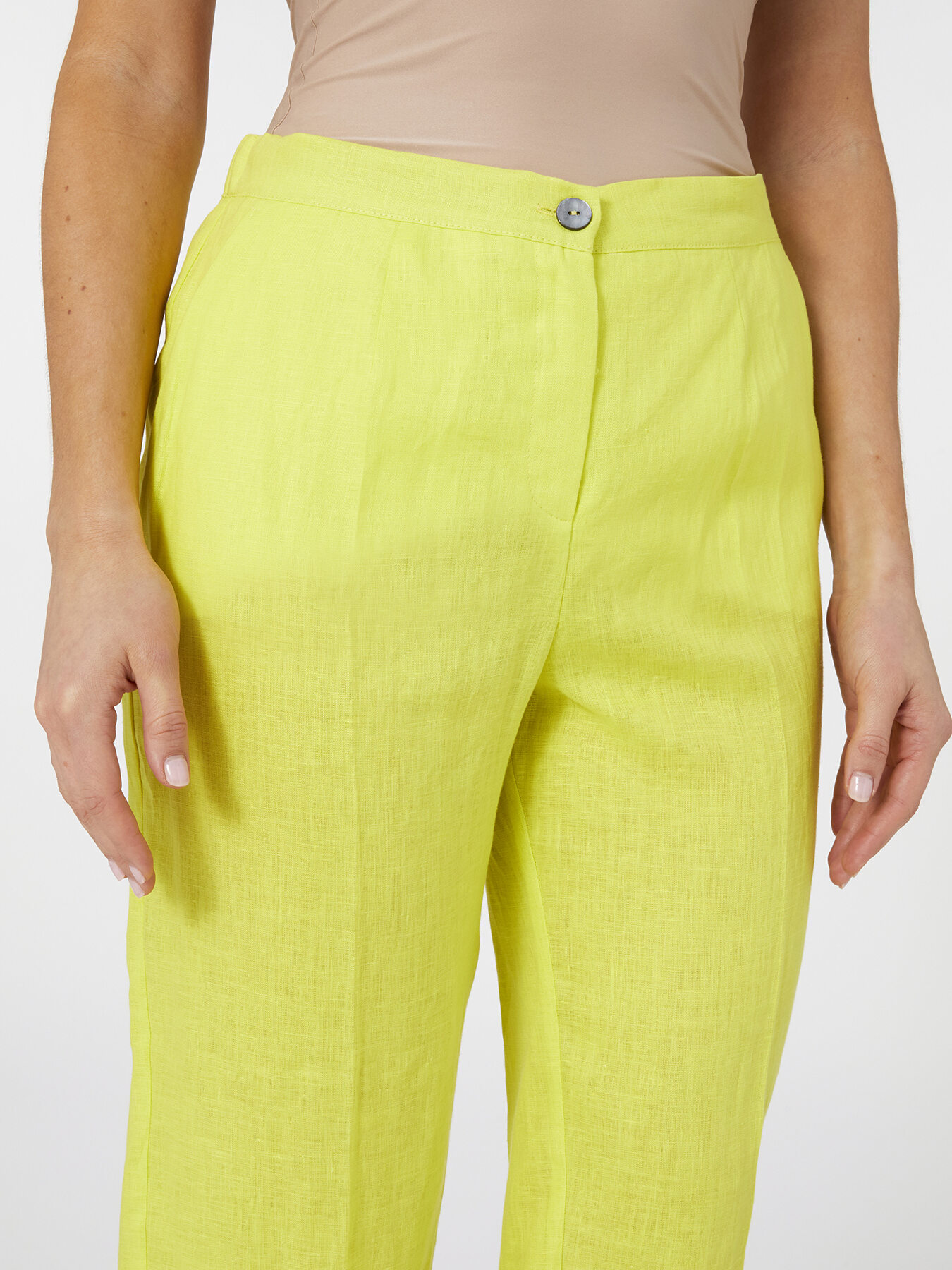 Straight-leg linen trousers image number 3
