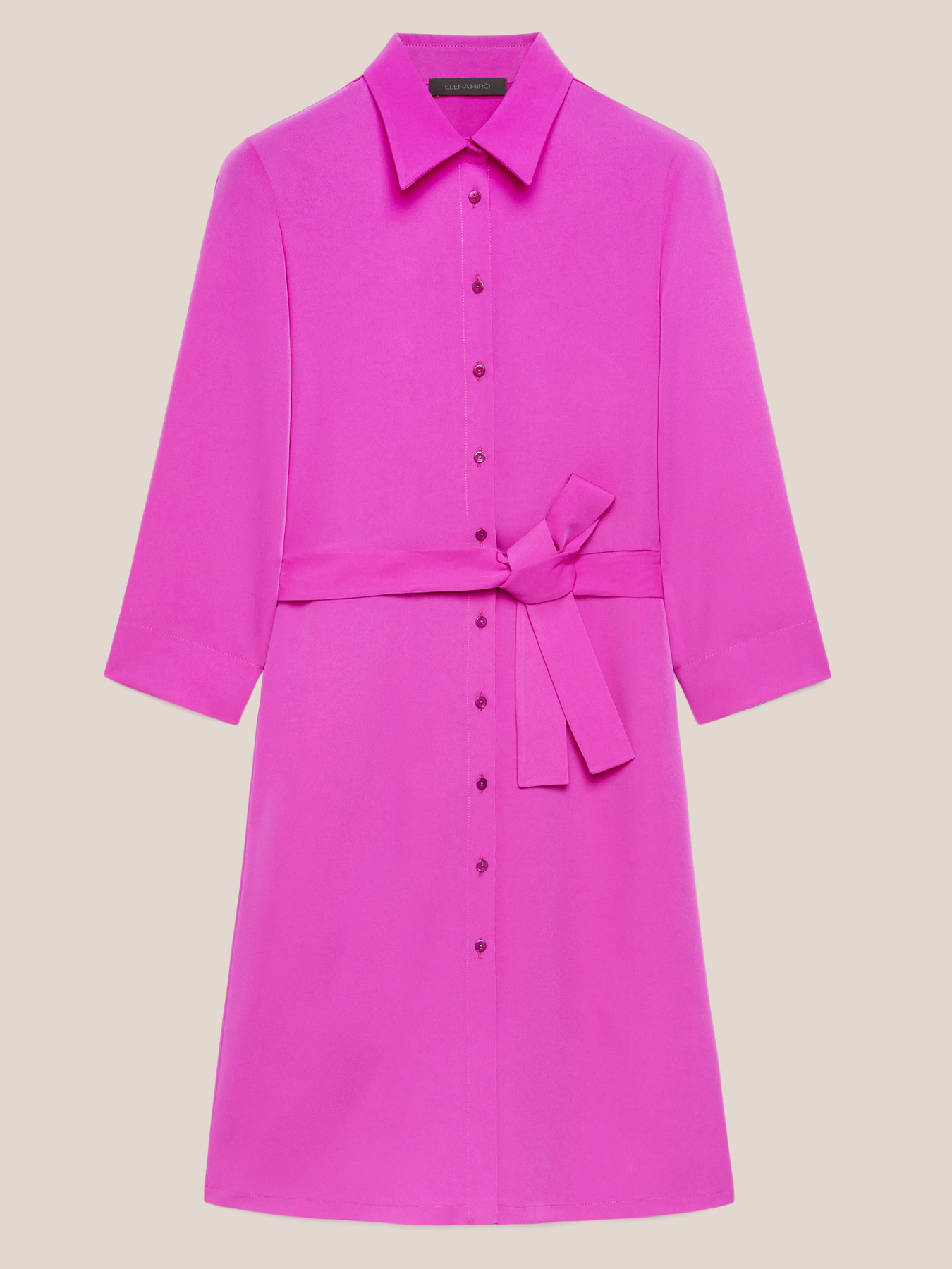 Vestido camiseiro com faixa image number 5