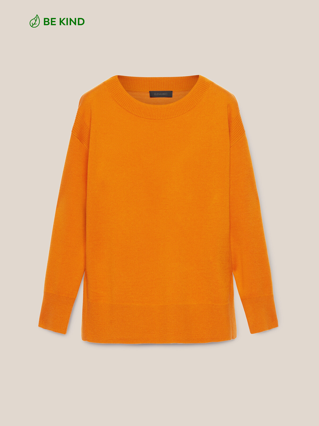 Double sweater in viscose and soft touch sustainable wool image number 4