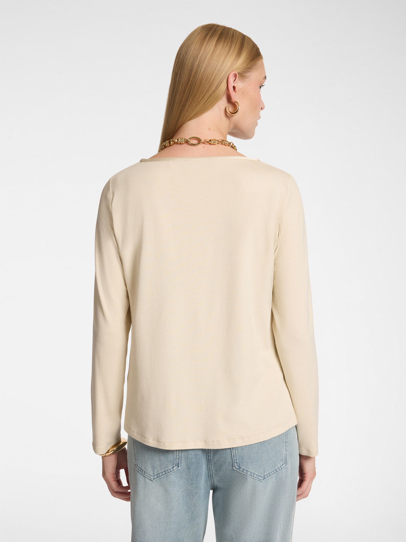 Two-tone viscose T-shirt image number 1
