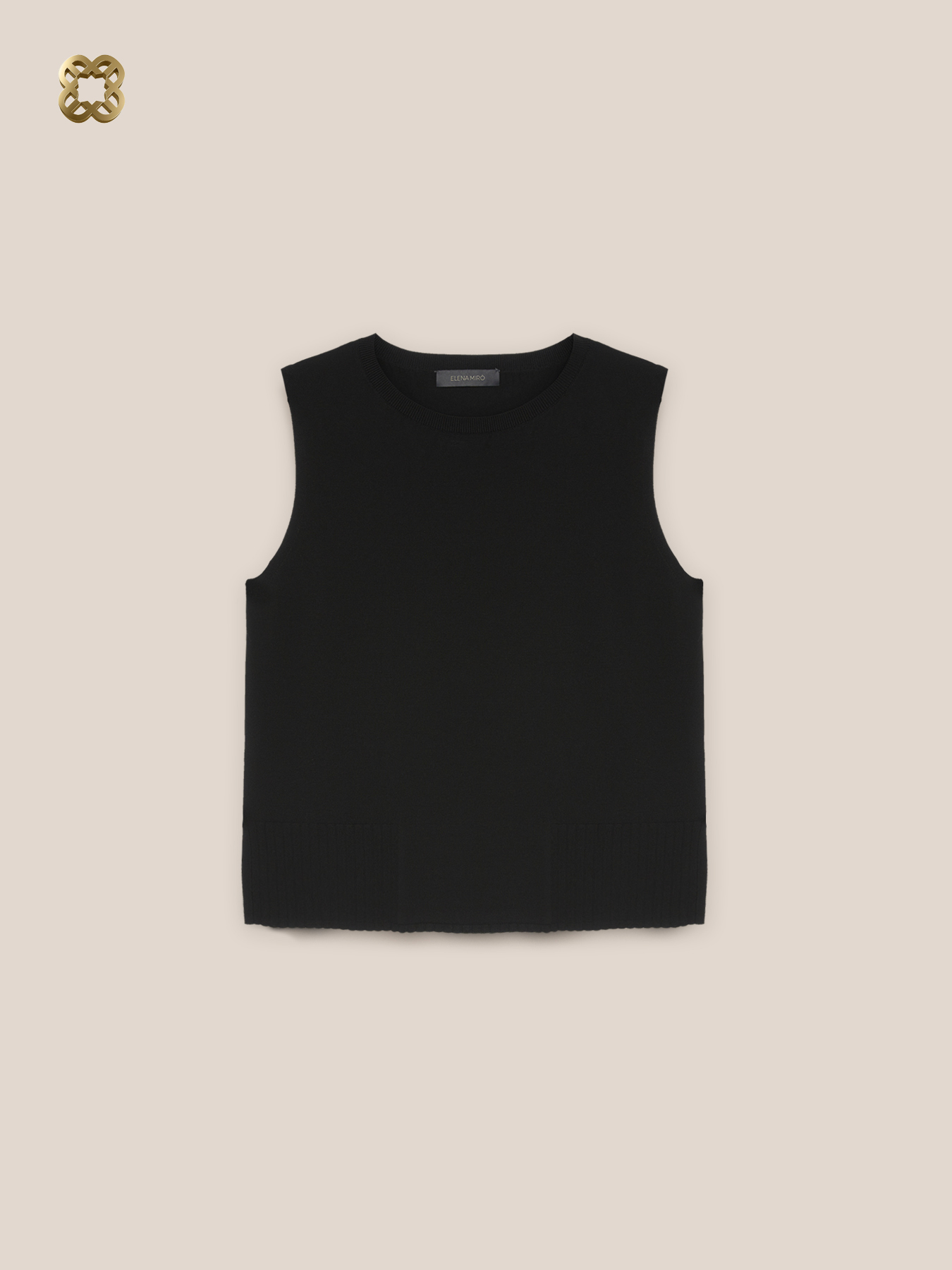 Pull sans manches avec des c&ocirc;tes dans le bas image number 4