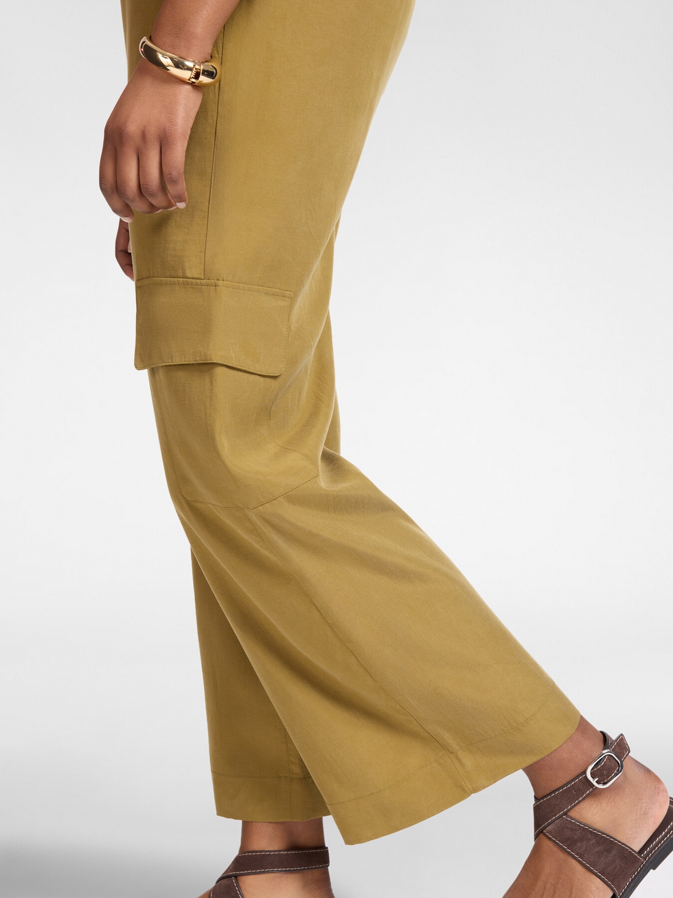 Fluid lyocell blend cargo pants image number 3