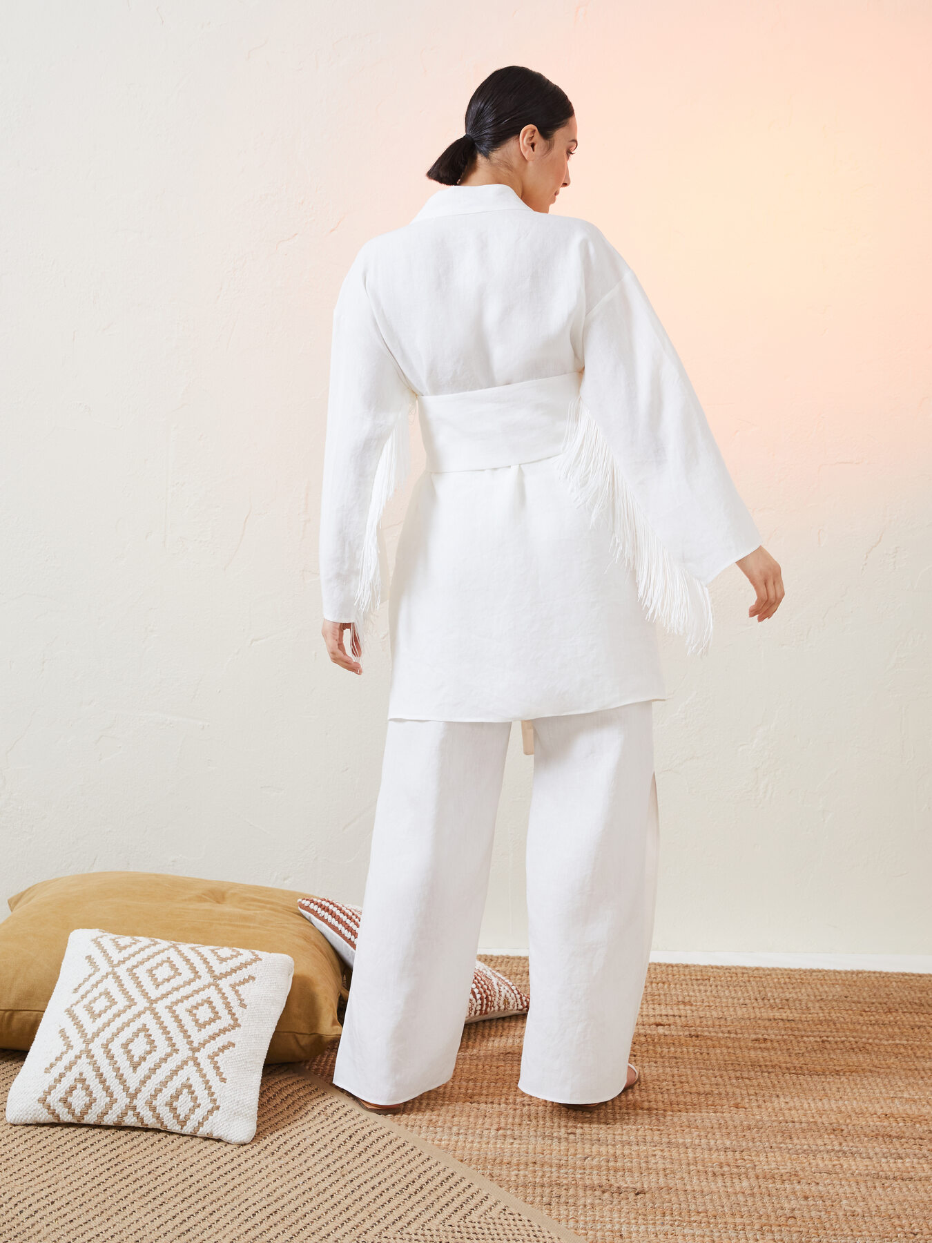 Kimono à franges Lisa Von Tang pour Elena Miro image number 2