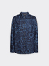 Denim shirt with a foliage design image number 4