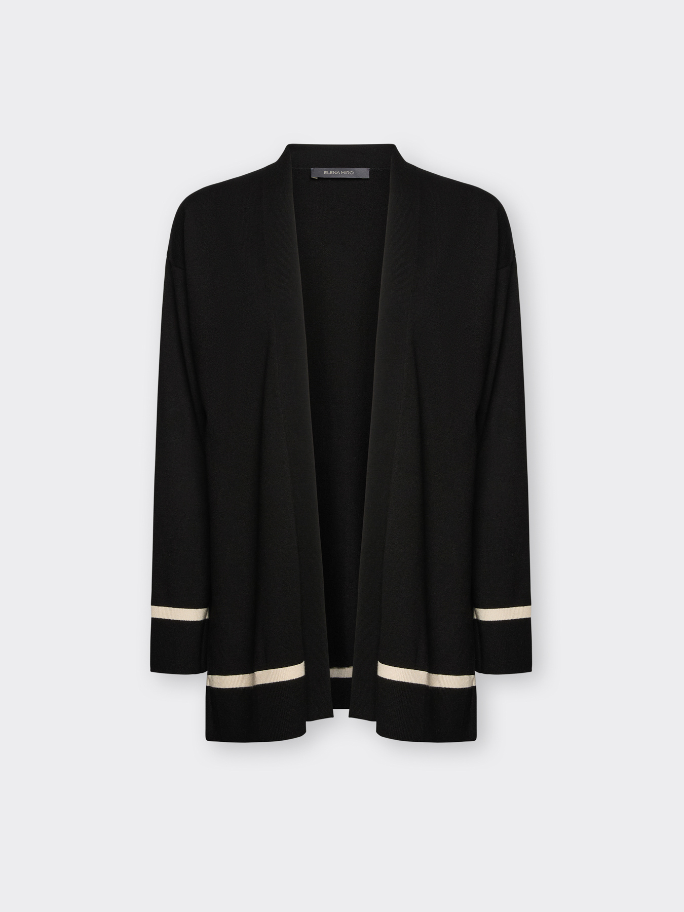 Cardigan in viscosa aperto image number 4