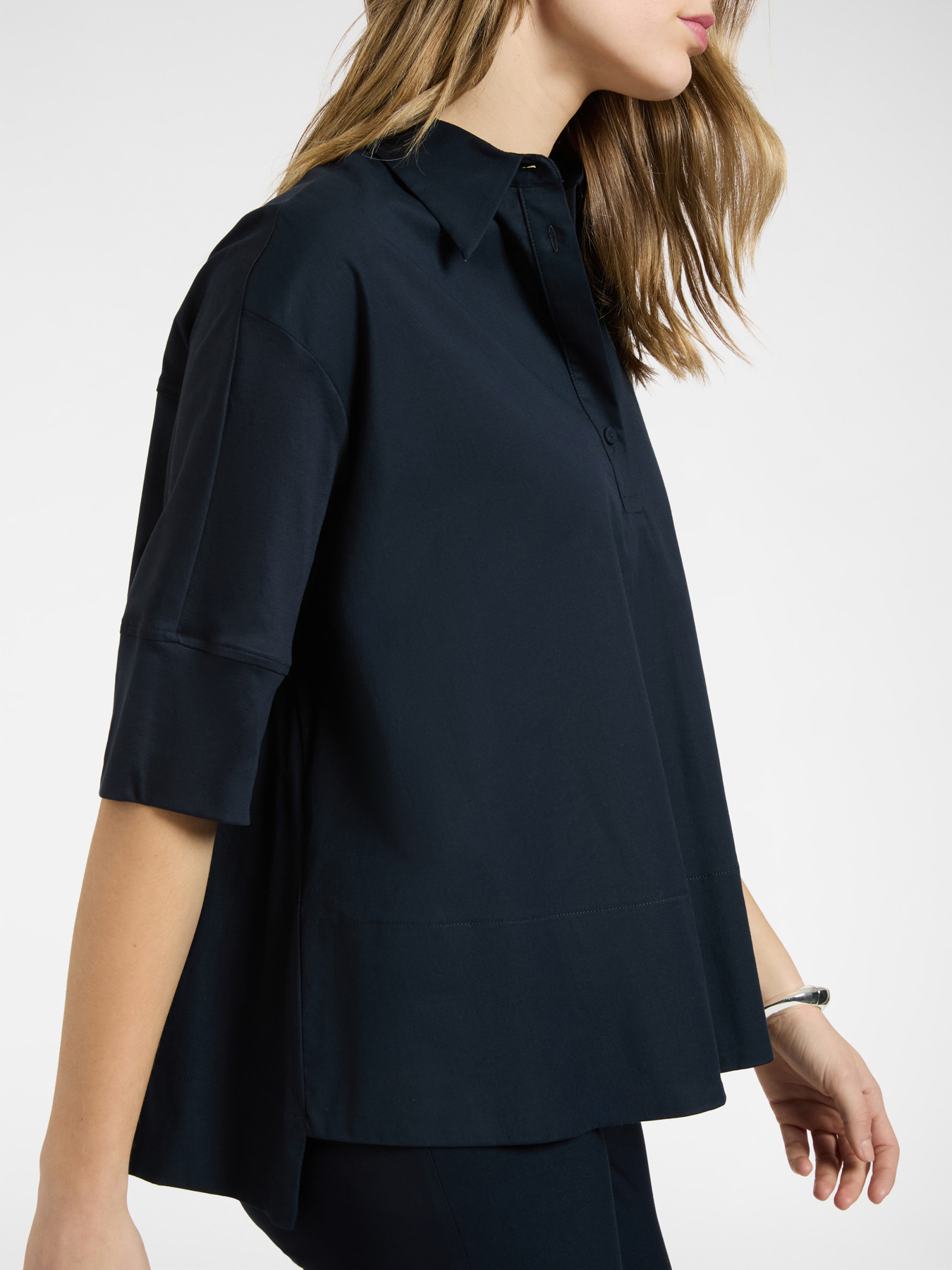 Blusa boxy con maniche a tre quarti image number 3